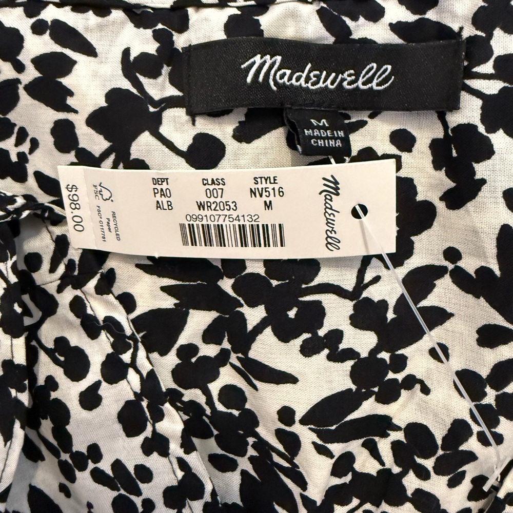 Madewell Ruffled Button-Front Top NWT - Picture 6 of 7